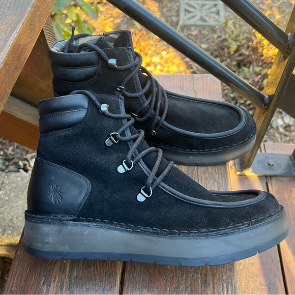 Fly London Shoes - ROXA067FLY BLACK SUEDE LEATHER ANKLE  BOOT BOS & CO FLY LONDON SIZE 41